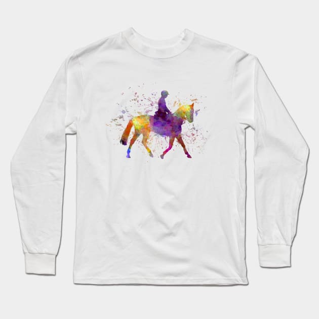 Watercolor horse show Long Sleeve T-Shirt by PaulrommerArt